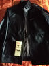 比菲力（BEVERRY）男式皮衣绵羊皮机车款海宁真皮皮衣男士真皮夹克男外套 拉链版黑色 XXL 实拍图