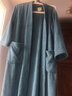 洁丽雅浴袍男女情侣学生纯棉睡袍春夏季透气舒适毛巾料五星级酒店浴衣 w0305（四季款）*墨绿色 M码男女可穿（165-175cm） 实拍图
