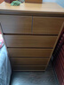 造木田园 斗柜实木色五斗柜简约现代卧室靠墙收纳柜客厅斗橱抽屉柜子储物柜 三层三斗-带滑道郁金檀木色60 实拍图