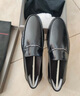 皮尔卡丹（pierre cardin）男鞋亮面羊皮舒软透气商务一脚蹬皮鞋男超轻底瘦脚乐福鞋专柜同款 京漆羊皮轻底偏瘦 42 实拍图