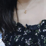 周大生【生日礼物】18K金O字链女玫瑰金锁骨链百搭素链白红送女友送妈妈 K红-链长可调节（约0.8g） 实拍图