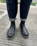 马丁博士（Dr.Martens）2976 YS男女秋冬百搭黄车线黑色切尔西靴 黑色 38 实拍图