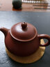 一茗金砂 宜兴正宗紫砂壶茶壶纯原矿大红袍朱泥吴海良80CC小品全手工潘壶 实拍图