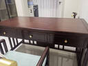 皇朝怡景新中式胡桃木实木书桌 电脑桌写字台办公桌椅子组合 书房家具 书桌带椅子（胡桃木） 1.4米 实拍图