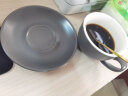 器物集 加厚拉花咖啡杯套装欧式300ml陶瓷美式拿铁杯意式浓缩卡布奇诺杯 哑光灰300ML咖啡杯碟 实拍图
