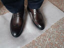 红蜻蜓布洛克皮鞋男正装职场商务皮鞋婚鞋牛皮鞋男单鞋WTA33285 深咖 41 实拍图