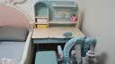 坐得正 儿童学习桌儿童桌椅套装可升降中小学生学习桌椅写字桌实木书桌 1m桌带陪读柜+自动追背椅蓝 实拍图
