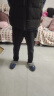 艾伦伯顿（Alen Botun） 运动长裤男冰丝夏季薄款宽松速干跑步休闲轻薄束脚梭织九分裤子 黑色【速干透气】冰丝裤 L【130-145斤】 实拍图