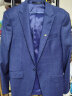 报喜鸟男士商务西服套装 修身羊毛一粒扣休闲西装外套 KEBB216020S05 蓝色灰格 46A 晒单实拍图