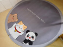 卡通圆形地毯卧室儿童房电脑椅垫客厅沙发茶几毯房间隔音防滑地垫 暖洋洋-动物家族 直径138CM【柔软亲肤】 实拍图