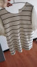 百图betu女装2024夏季新款衬衫时髦条纹蕾丝减龄泡泡袖上衣女2403T55 米白 M 晒单实拍图
