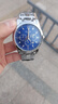 手表男士2025新款全自动高档时尚潮流日历防水夜光商务石英腕表男 820银蓝钢带 盒子电池调表器 实拍图