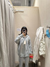 无印良品 MUJI 男女通用 紧密编织毛圈 拉链连帽衫 休闲外套 无性别 卫衣 灰色 XXS -XS(150/72A) 实拍图