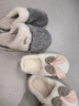 利达妮（TZLDN）买一送一棉拖鞋女士冬季2025新款室内家居一对保暖防滑情侣棉鞋男 白色+灰色【热卖款】 36-37 女+42-43男 实拍图