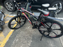 EG7山地自行车成人学生变速越野单车双减震赛车26寸青少年男女 六刀【升级减震 轻量铝架】黑红 26寸24速【适合：160-180CM】 实拍图