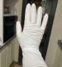 乌斯京一次性手套 中号*30只装干家务加厚防护白色丁腈手套加长丁晴橡胶 实拍图