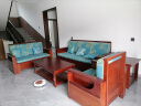温暖一家 实木沙发全实木 客厅新中式小户型现代简约布艺储物家具组合 四人位+贵妃踏+中箱 晒单实拍图