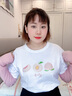 蝗裳一族白小T100%纯棉短袖t恤女2024新款夏季学生韩版宽松半袖上衣服 水蜜桃-白【100%优质纯棉】 L 【建议105-125斤】 实拍图