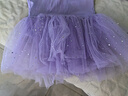 宾娜诗（binnashi）儿童舞蹈服秋季长袖女童练舞衣冬季紫色亮片纱裙幼儿芭蕾舞裙考级 紫色长袖 140 实拍图