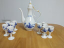 九楼阁 景德镇青花高温陶瓷仿古白酒酒壶酒杯酒具套装高脚杯酒具1壶10杯 好山好水 泡沫安全包装--不含托盘 实拍图