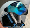 酷峰滑雪头盔雪镜一体护目眼镜雪盔男女儿童单双板专业护具防雾装备 蓝色  M（适合头围55-58CM） 实拍图