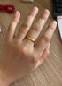 六福珠宝足金爱心小方戒黄金戒指闭口戒单只送礼 计价 L07TBGR0006 13号-4.25克(含工费204元) 实拍图