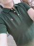 POLOWALK女士短袖连衣裙夏季新款中长款修身运动纯色polo裙 墨绿色 L (165) 实拍图