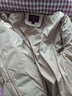 雅鹿菱格撞色拼接中长款羽绒服女士冬季可拆卸帽加厚外套 绿色 S (155) 【建议110斤以内】 实拍图
