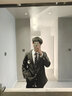 安初夏日系学院风dk制服西服套装宽松痞帅春秋季jk学生班服徽章西服外套 W45黑西服+白长袖衬衫+领带+西裤 2XL +徽章【推荐140-160斤】 实拍图