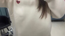 查尔斯桃心【白鹿同款】卫衣男女情侣同款圆领宽松青年打底衫 浅卡其 M 实拍图
