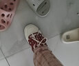 唐狮（TonLion）女鞋冬季鞋子女厚底板鞋女士休闲老爹鞋女款运动鞋 白红加绒36 实拍图