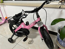 贝琦童儿童自行车男孩2-3-6-7-9岁5中大童小女孩脚踏单车宝宝童车 樱花粉一体轮+双碟刹后座版+京东专供 14寸适合身高(95-105)CM 实拍图