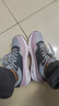361°女鞋运动鞋春季新款跑步鞋皮面防水女士气垫缓震耐磨户外休闲鞋子 玫瑰脏粉/太空灰（革面） 36 实拍图