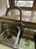 法恩莎（FAENZA） 水槽双槽304不锈钢拉伸洗菜盆厨房洗碗槽台上台下大容量一体盆 780X420 含冷热龙头 实拍图