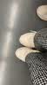 斯凯奇（Skechers）运动鞋女糕糕鞋女士绑带休闲运动鞋小白鞋厚底增高 乳白色/OFWT 38.5 实拍图