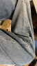 Foss Phil 牛仔裤男士宽松夏季新款美式复古潮牌休闲直筒阔腿松紧抽绳裤子 SS-838中蓝常规 XL 晒单实拍图
