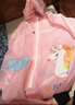英玛仕（ENGMARSS） 儿童雨衣6-12岁小学生雨披男童女童带书包位雨衣幼儿园3-6岁 粉色独角兽【第3代TPU防水面料】 L 1件 实拍图