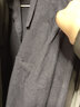 MUJI 男式 法兰绒 衬衫 男士长袖衬衣外套 休闲纯棉全棉 ACA77C1A 藏青色 L (175/100A) 实拍图