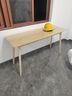 众淘实木腿电脑桌台式双人书桌学习桌办公桌工作台桌椅套装长条桌子 【进口橡木腿】木色140*50cm 实拍图