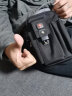 PAUKAOT瑞士大容量多功能手机包男7寸户外运动穿皮带腰包挂包 黑色 实拍图
