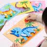 星星舟儿童3d立体贴画粘贴纸EVA玩具3-6岁男孩女孩手工diy制作材料包 【12张】恐龙世界 实拍图