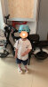 易酷达可爱超轻300克儿童头盔女孩男孩户外运动骑行自行车小孩安全帽 卡通恐龙-深蓝色（送收纳袋） XS码(49-54cm) 实拍图