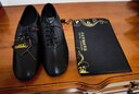 丹宝罗拉丁男士舞蹈鞋成人跳舞鞋探戈广场舞国标舞鞋华尔兹水兵舞吉特巴 309 室内两点毛底 跟高2.5CM 皮 44 实拍图