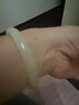 龍隐 青白玉手镯女士款晴水料A货正品和田玉髓玛瑙羊脂白镯子圆条 青白玉圆镯  圈口  62-63【适合120-130斤】 实拍图