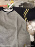 纯一良品（CUNYI）童装男童撞色卫衣秋季新款儿童长袖套头衫中大童运动衫男孩上衣 灰色 160 cm 实拍图