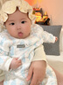 贝娜茜婴儿帽子秋冬款春秋薄款0-3个月6可调节渔夫帽盆帽婴幼新生儿胎帽 PM269-黄色 0-6个月（38-44CM）抽绳可调节 实拍图