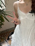 凡小如连衣裙子夏天女装2024夏季新款中长款吊带裙法式高级感潮流显瘦 白色长款吊带蛋糕裙 M （建议95-110斤） 实拍图