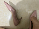 73Hours刘亦菲同款女鞋Brittany25新款通勤尖头职业细高跟鞋浅口单鞋女 空气棉-亮面牛皮-脏粉- 6.5cm 36 实拍图