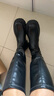 ZHR长靴女冬加绒保暖不过膝女靴厚底增高显瘦百搭女靴  黑色 38 实拍图