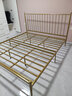 梦想湾 铁艺床 铁床欧式美式loft公主床双人床婚床现代简约铁架床ins 金色 1.8*2.0米 实拍图